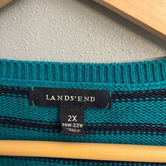 Lands’ End Striped Sweater - Picture 2 of 3